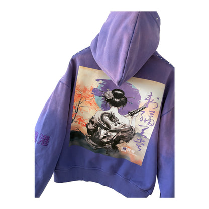 Haven Diamond Zip Hoodie – Purple Two-Tone