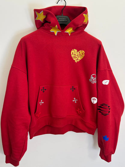 Haven Smile Hoodie – Red Gold Star