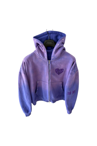 Haven Diamond Zip Hoodie – Purple Two-Tone