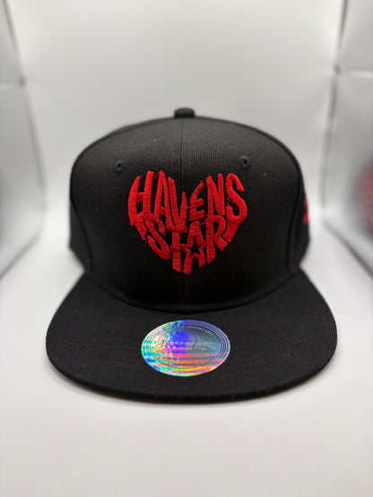 Haven Star Snapback – Black Red 3D Puff